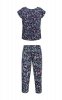 Spodnie piżamowe Mefemi Mix&Match Margot 3/4 druk damskie S-2XL